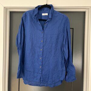 UNIQLO Premium Linen Shirt (Blue)